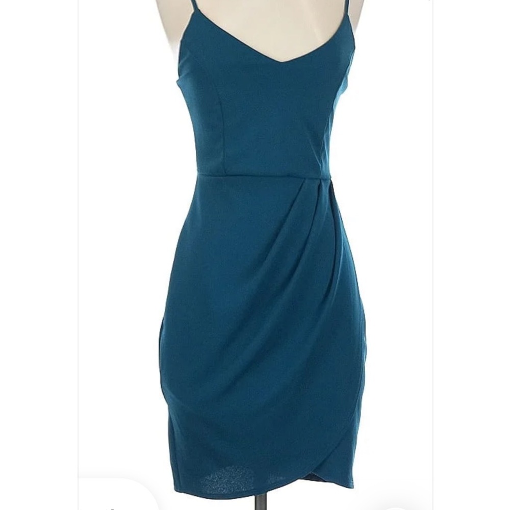 Lulu's Teal tulip Dress XS